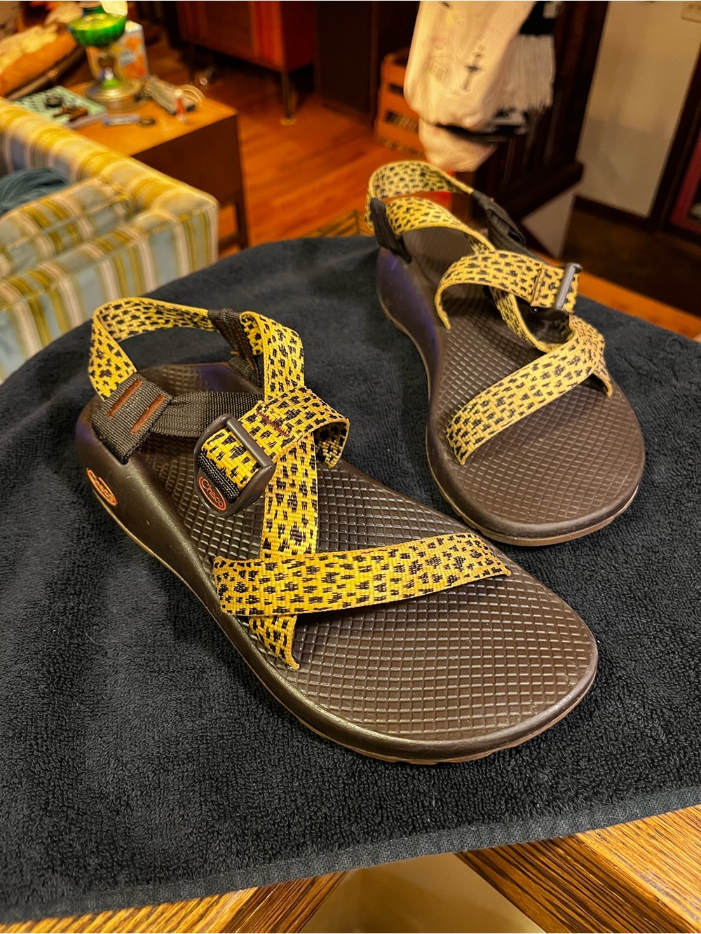 Chaco Women's Sandal with Yellow Patterned Straps